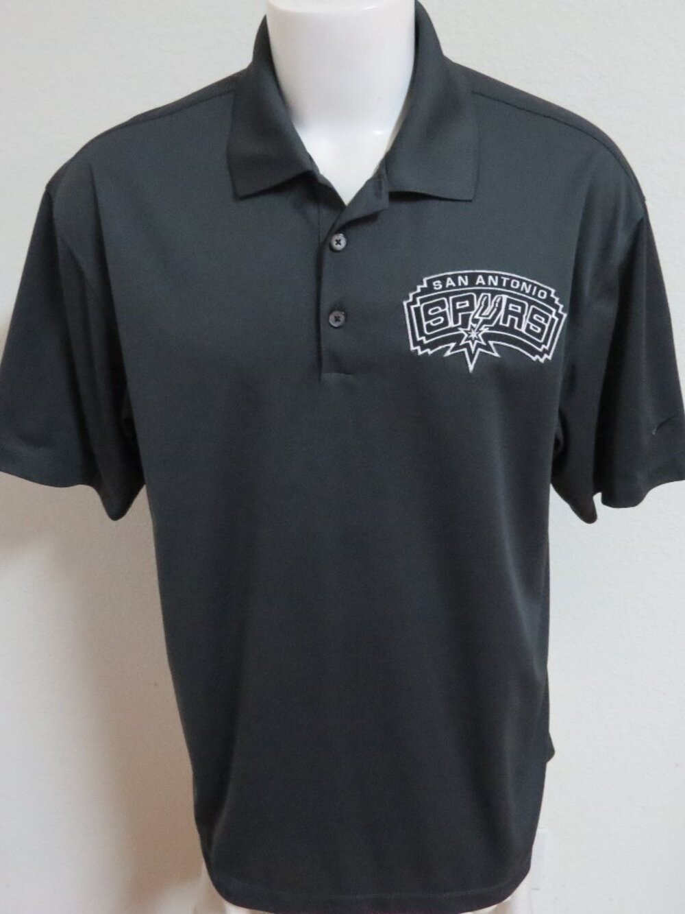 M-2XL Gray Spurs Nike Dri-Fit Men's #30L Polo Shirt